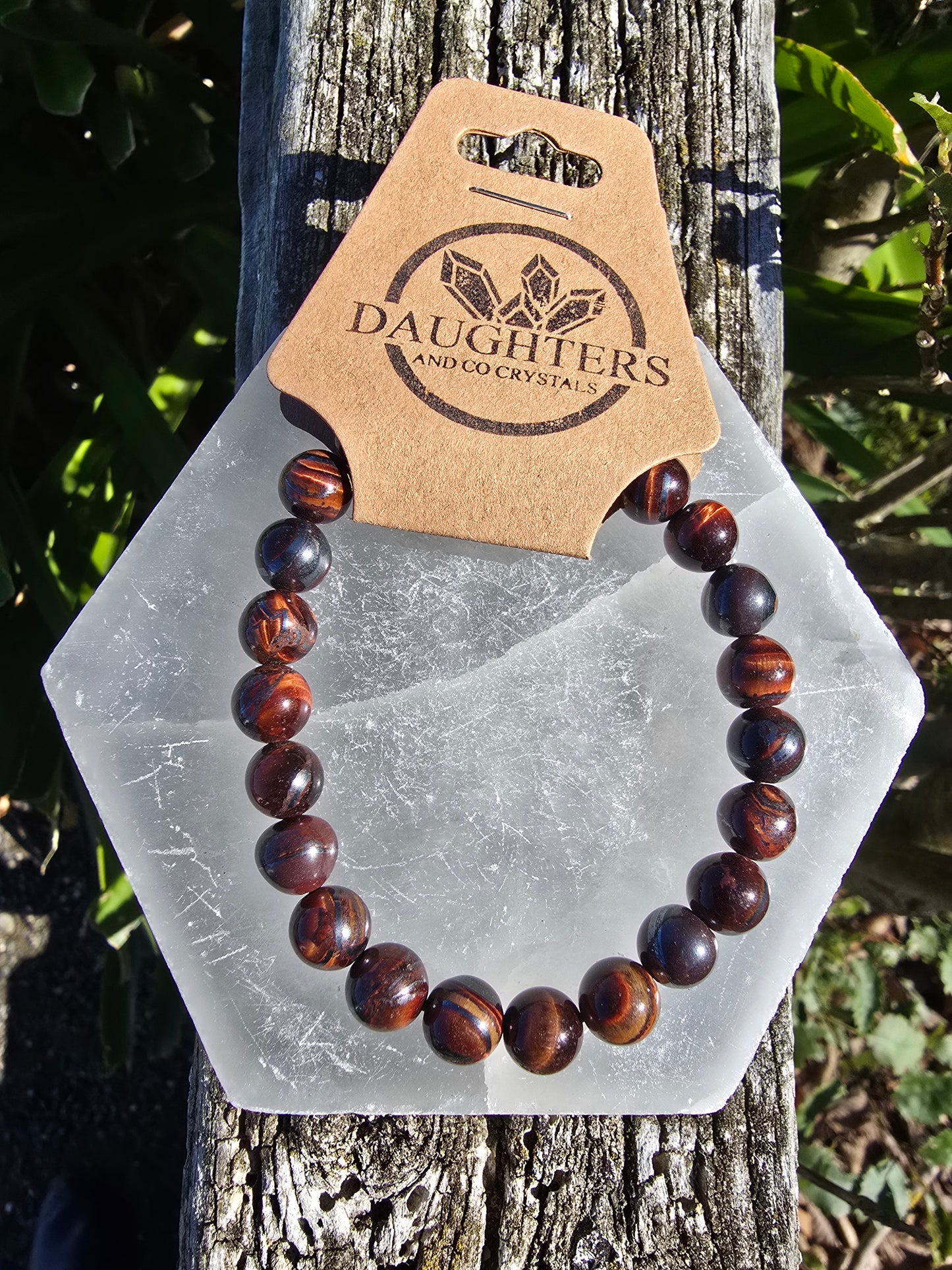 Red Tigers Eye | Round Bead Bracelet