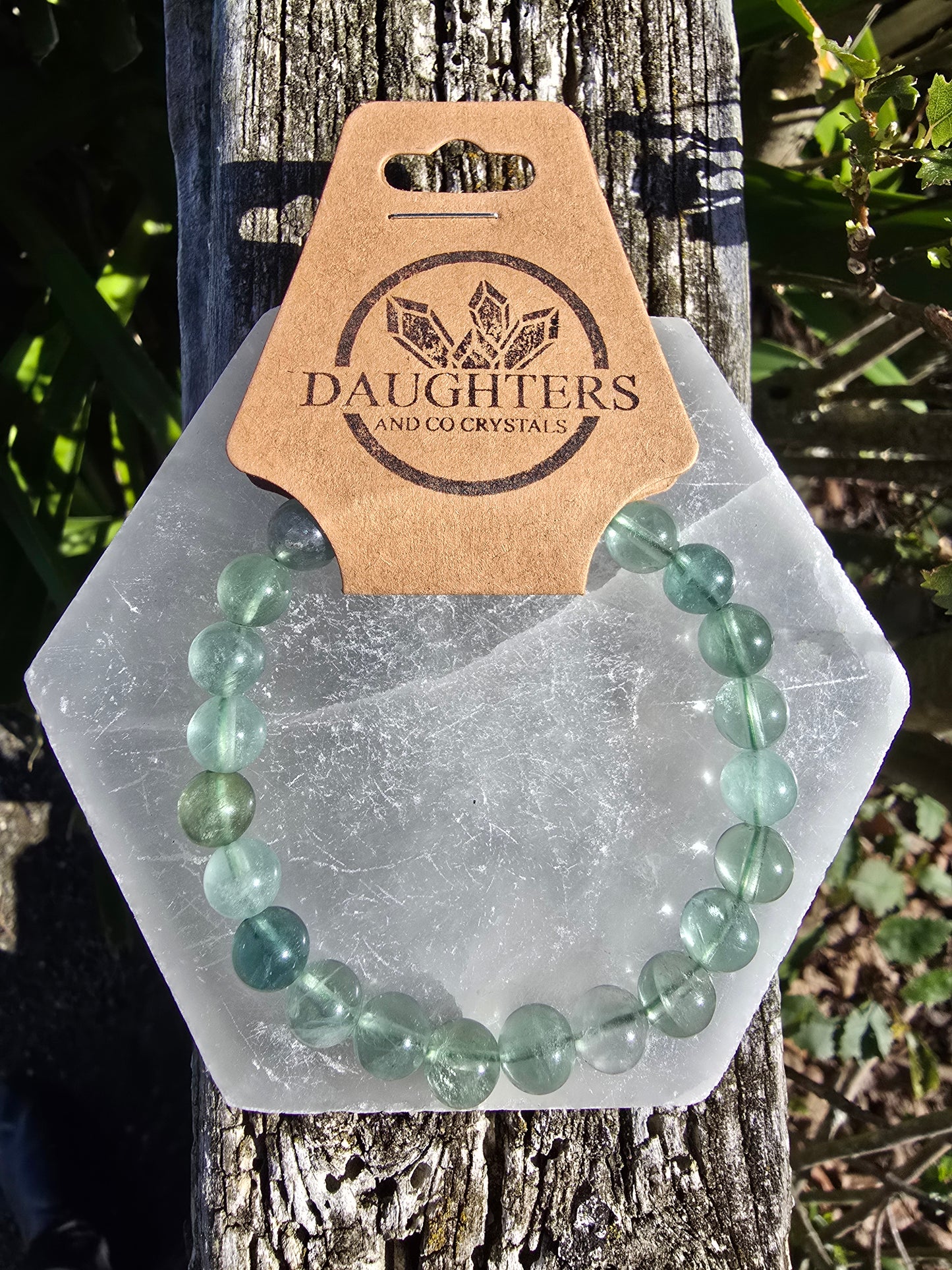 Green Fluorite | Round Bead Bracelet