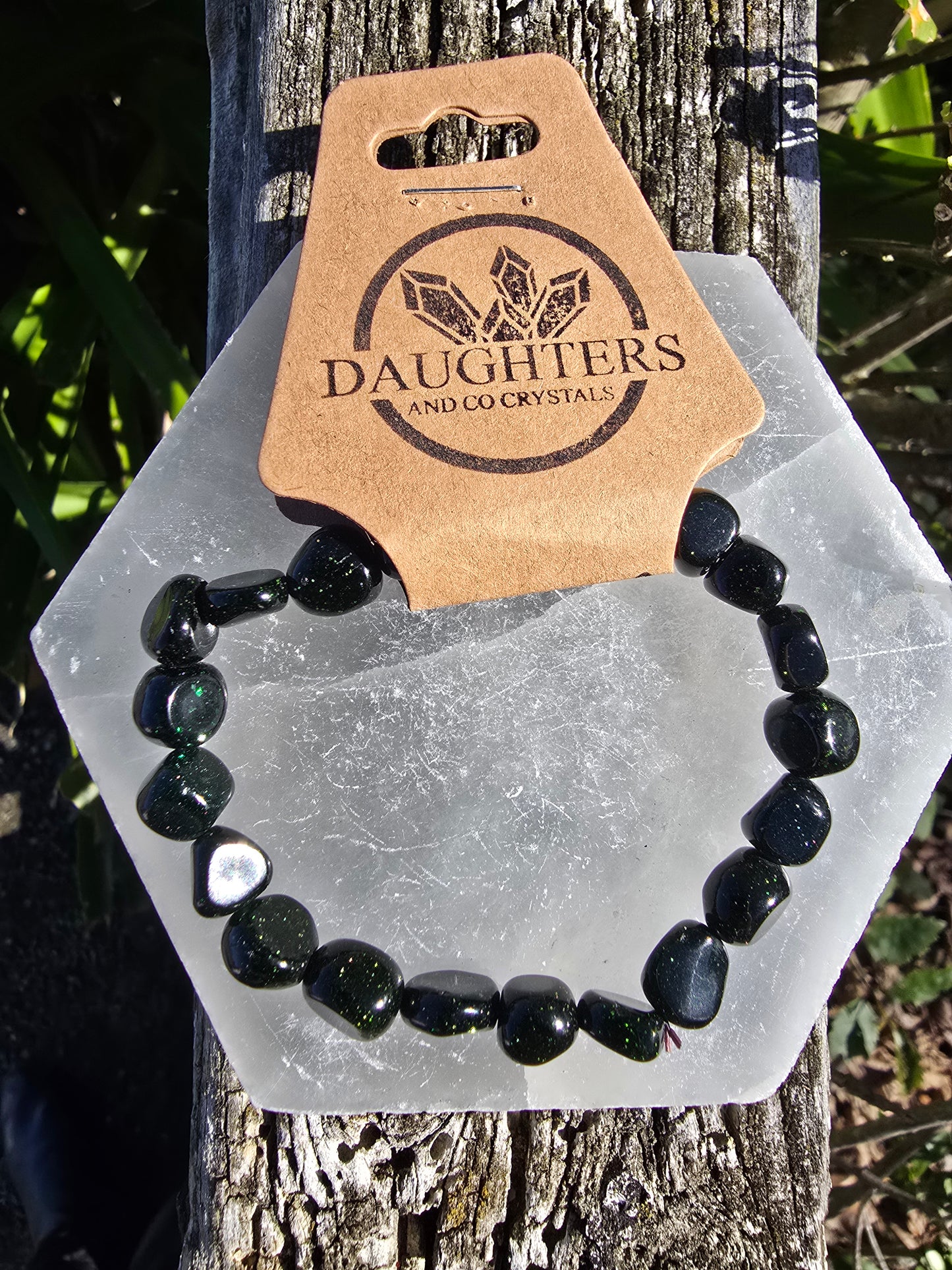 Green Goldstone | Nugget Bead Bracelet