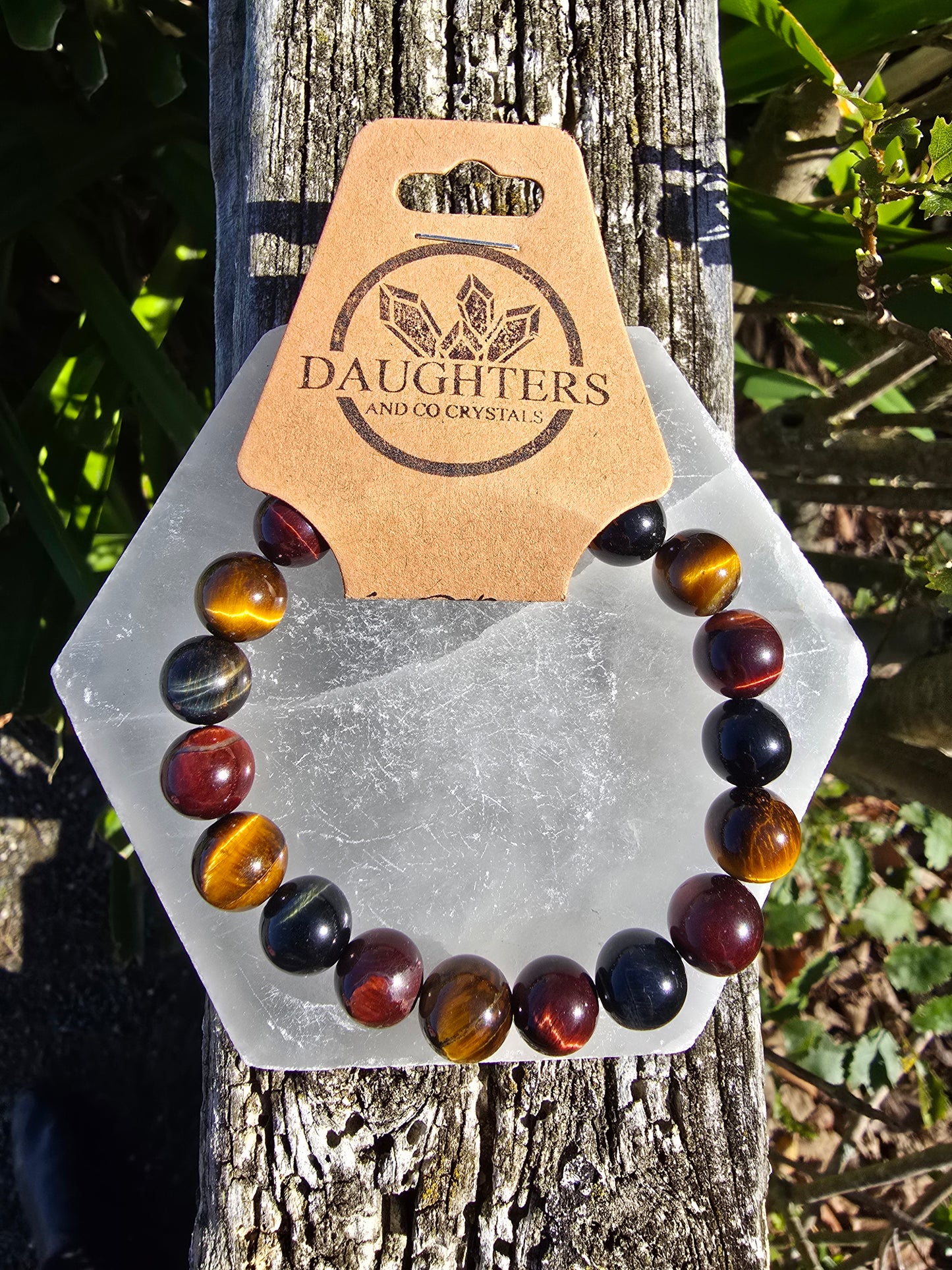 Tigers Eye Mixed | Large Round Bead Bracelet