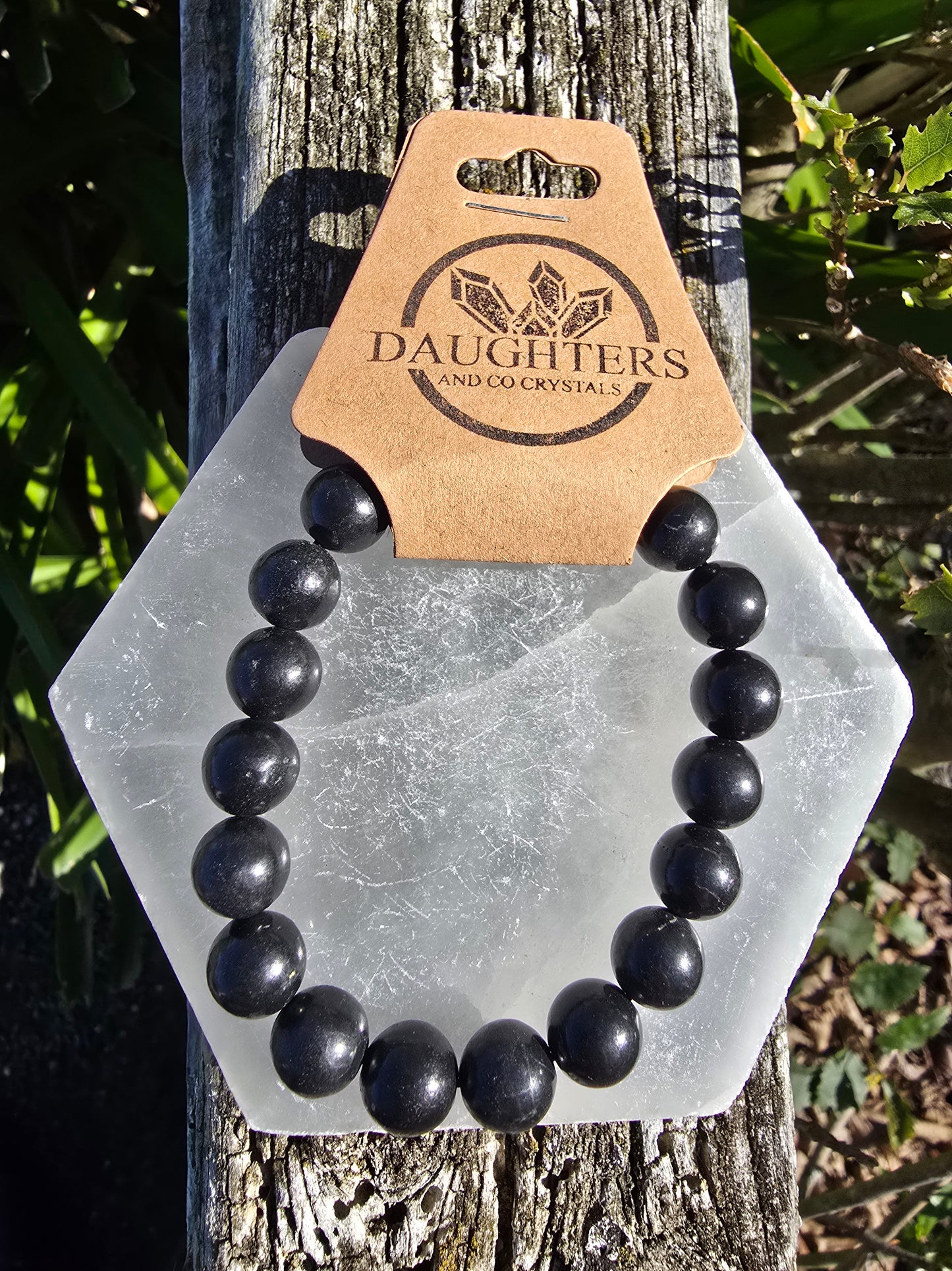 Shungite | Round Bead Bracelet