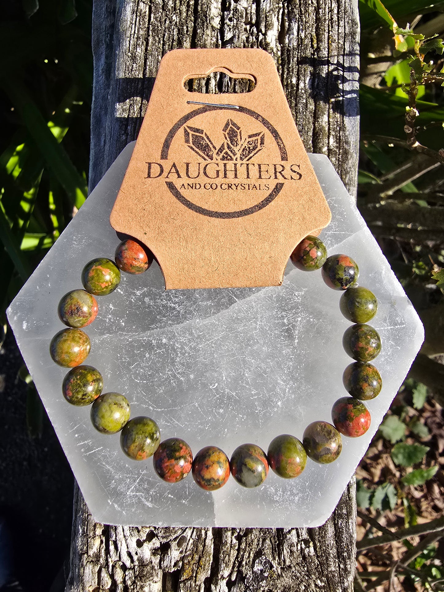 Unakite | Round Bead Bracelet