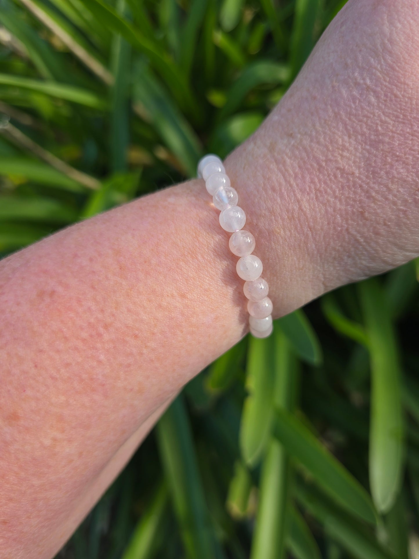 Rose Quartz | Round Bead Bracelet 6 mm
