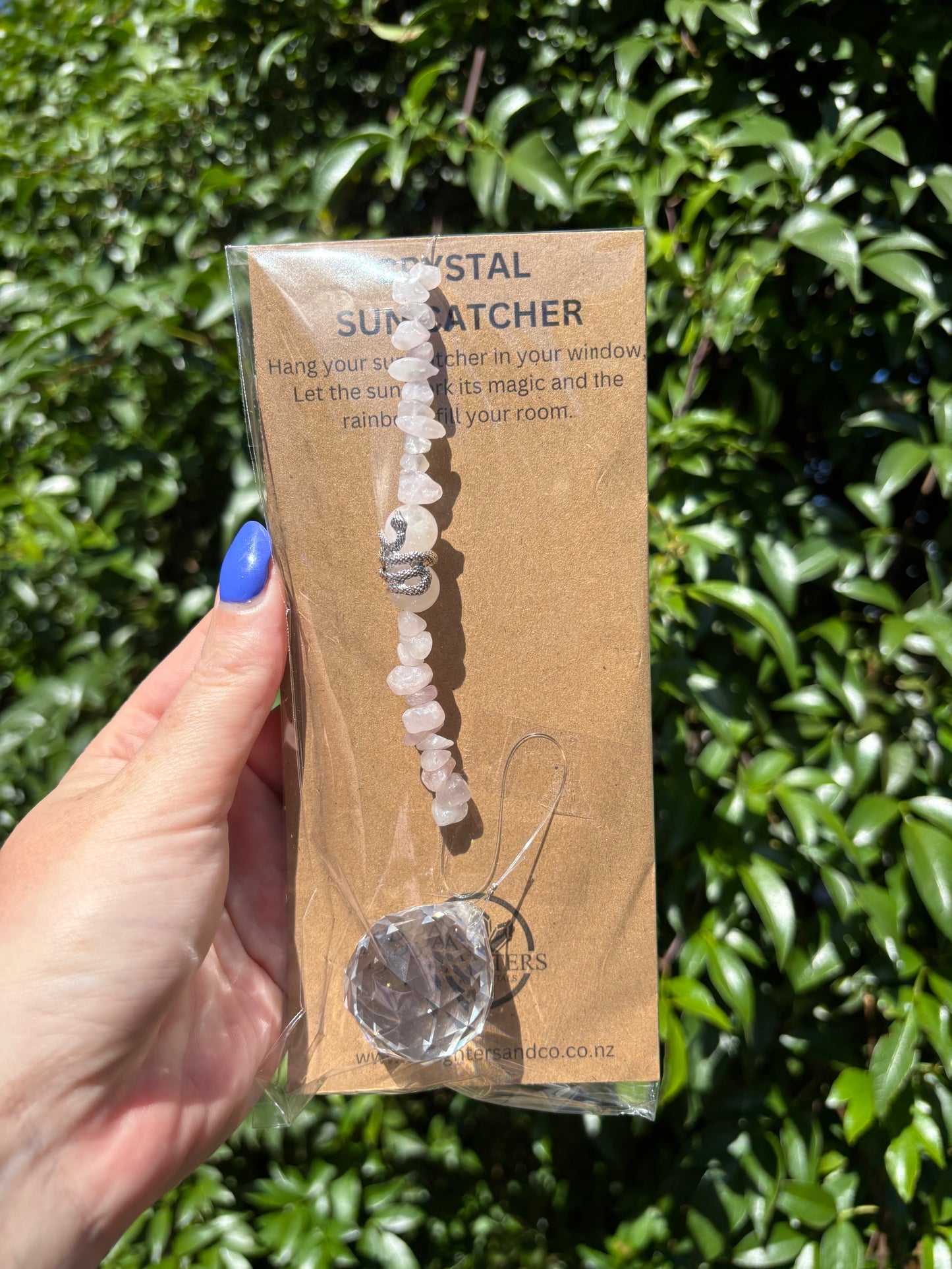 Rose Quartz | Sphere Sun Catcher B