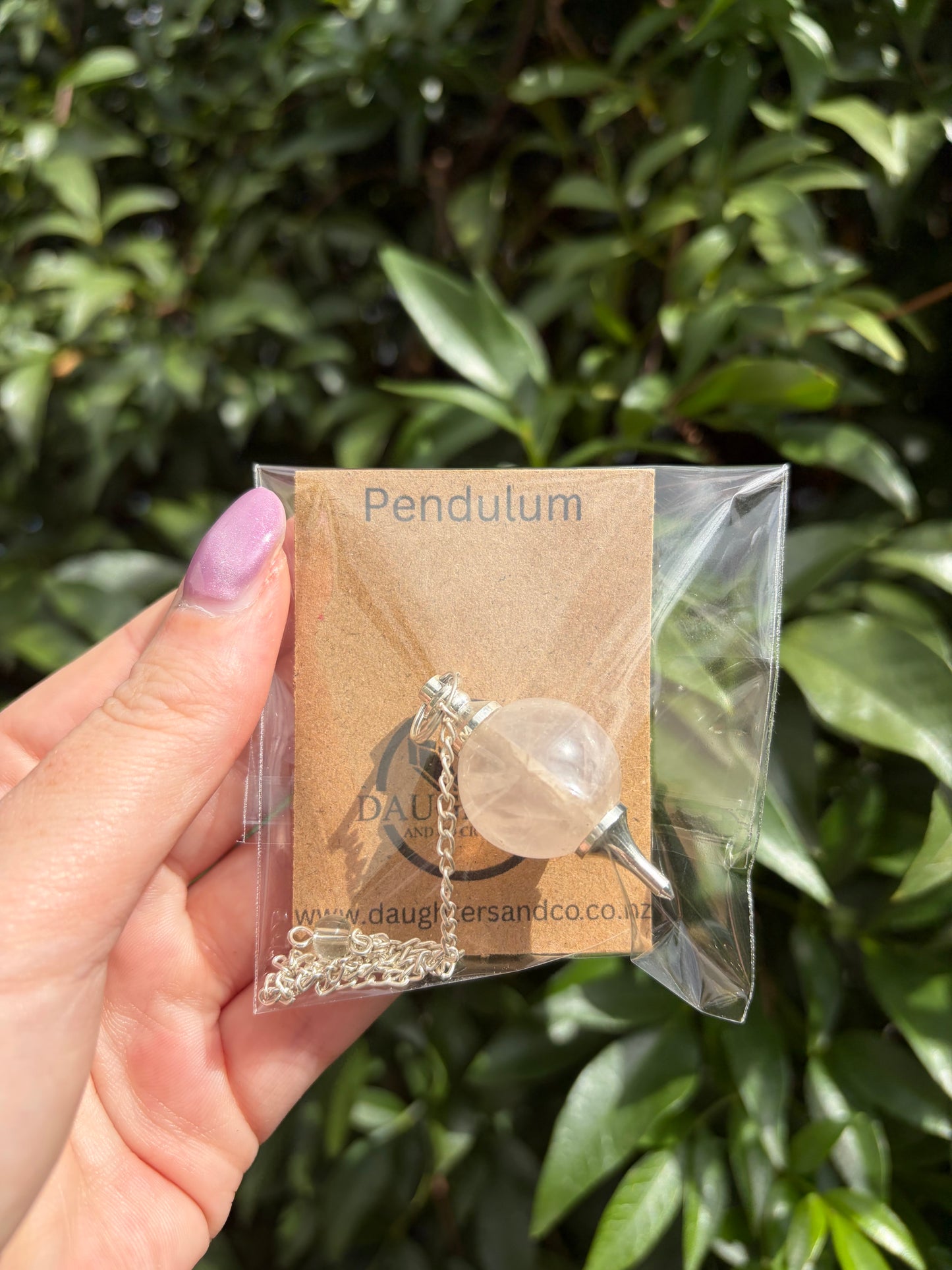Rose Quartz Sphere Pendulum