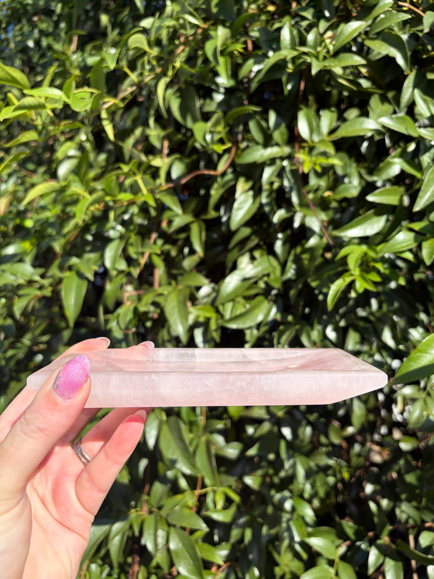 Rose Quartz Rectangle Tray B
