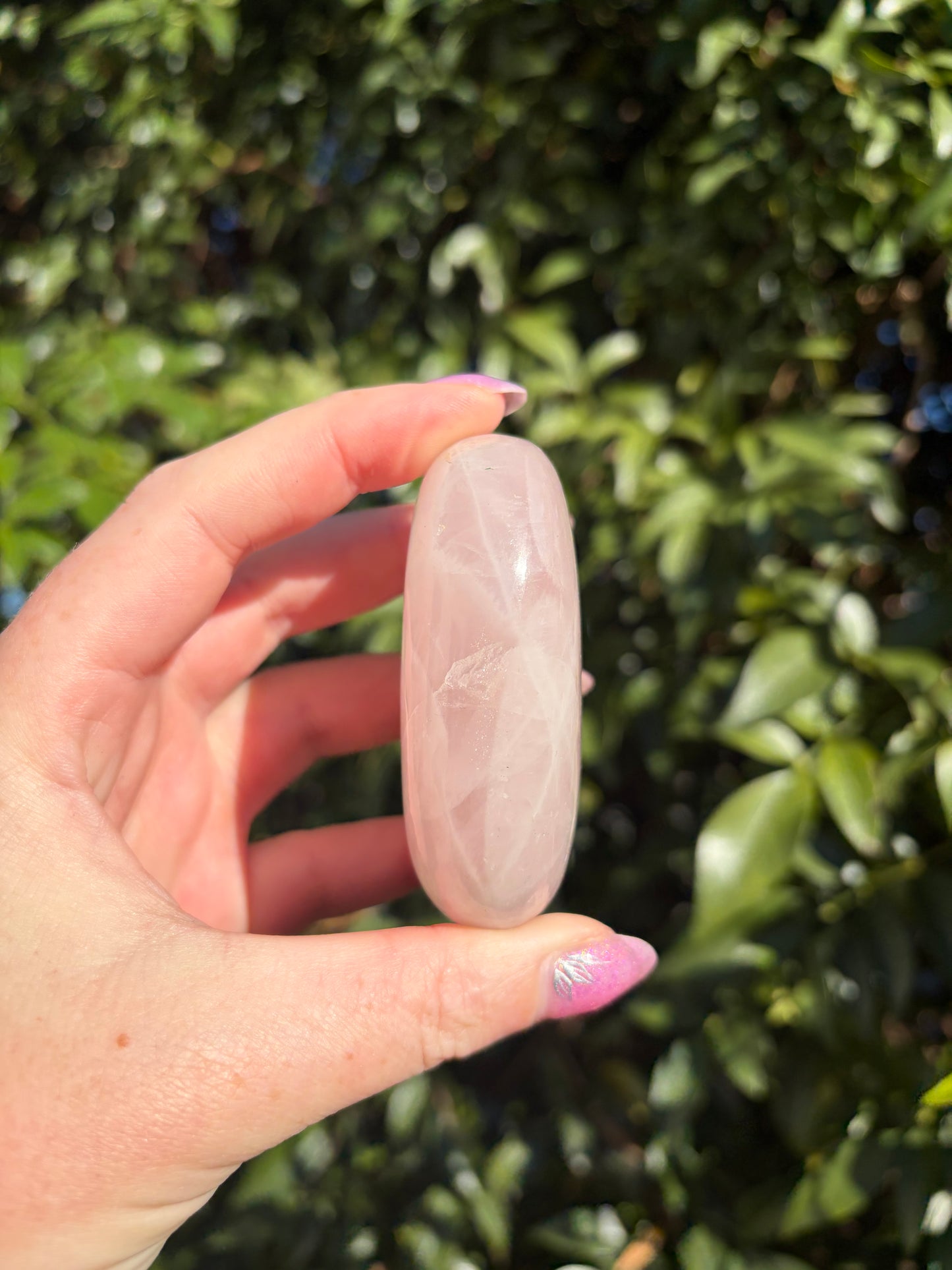 Rose Quartz Palm Stone B