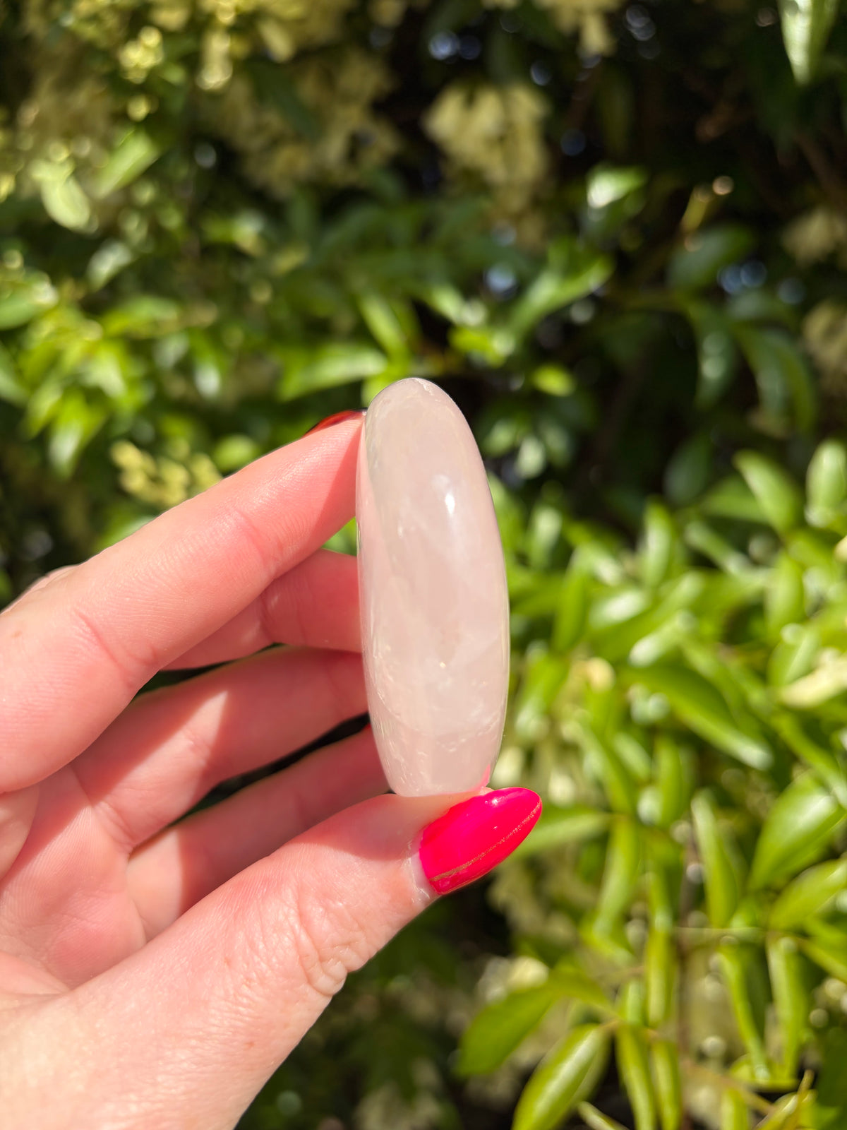 Rose Quartz Small Self Standing Moon G
