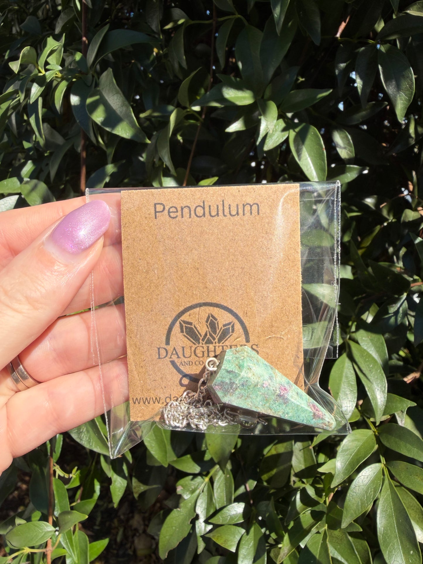 Ruby & Fuchsite Pendulum