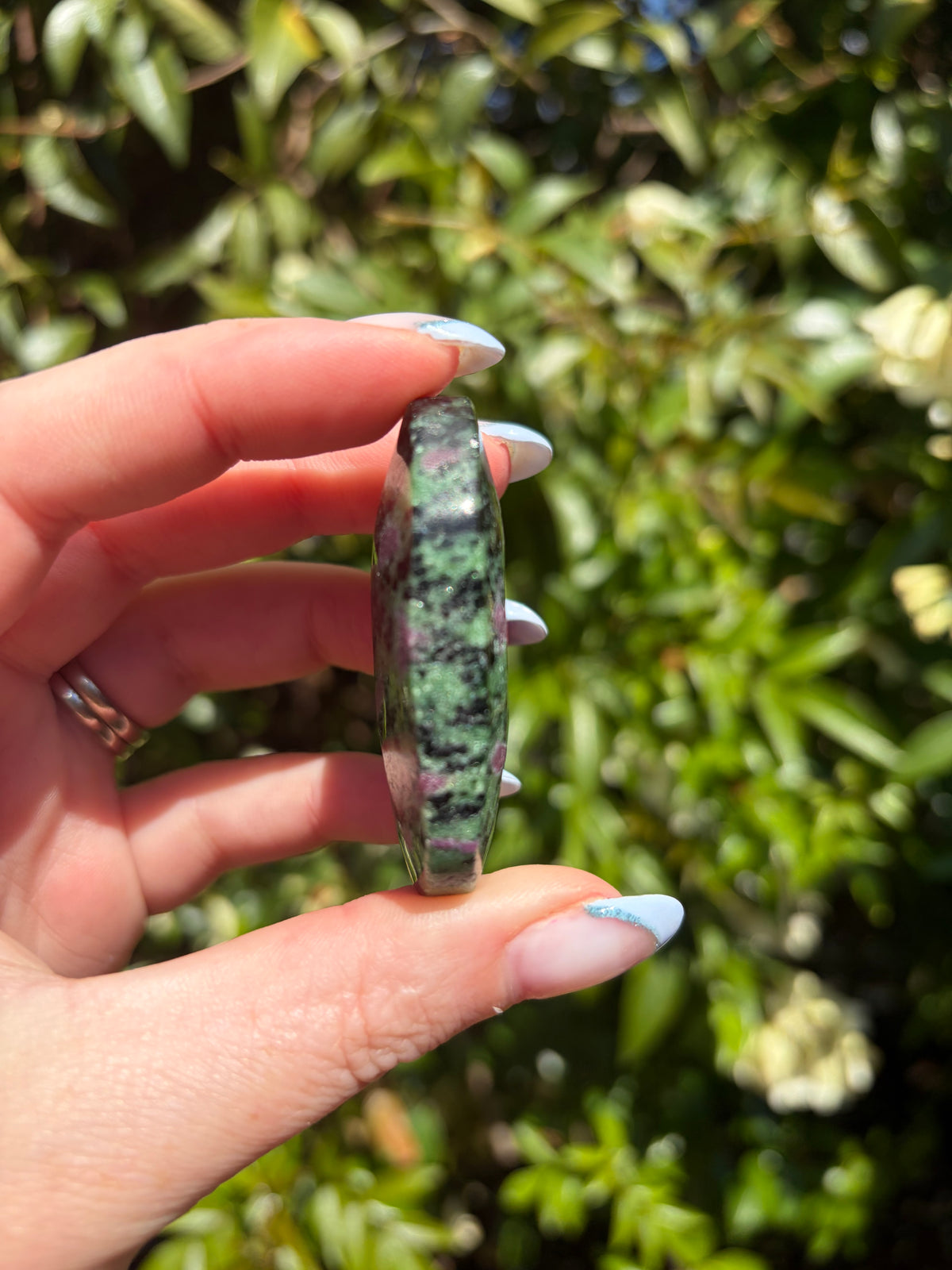 Ruby Zoisite Palm Stone A