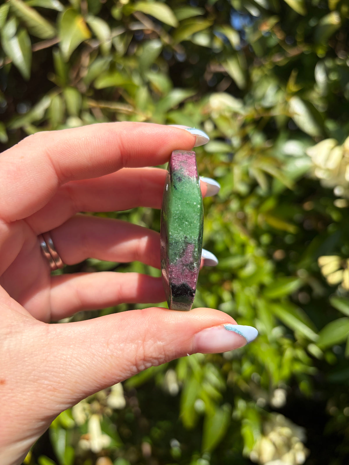 Ruby Zoisite palm Stone C