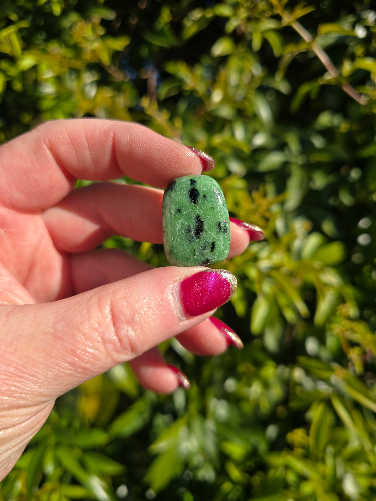 Ruby Zoisite Tumbled Stone