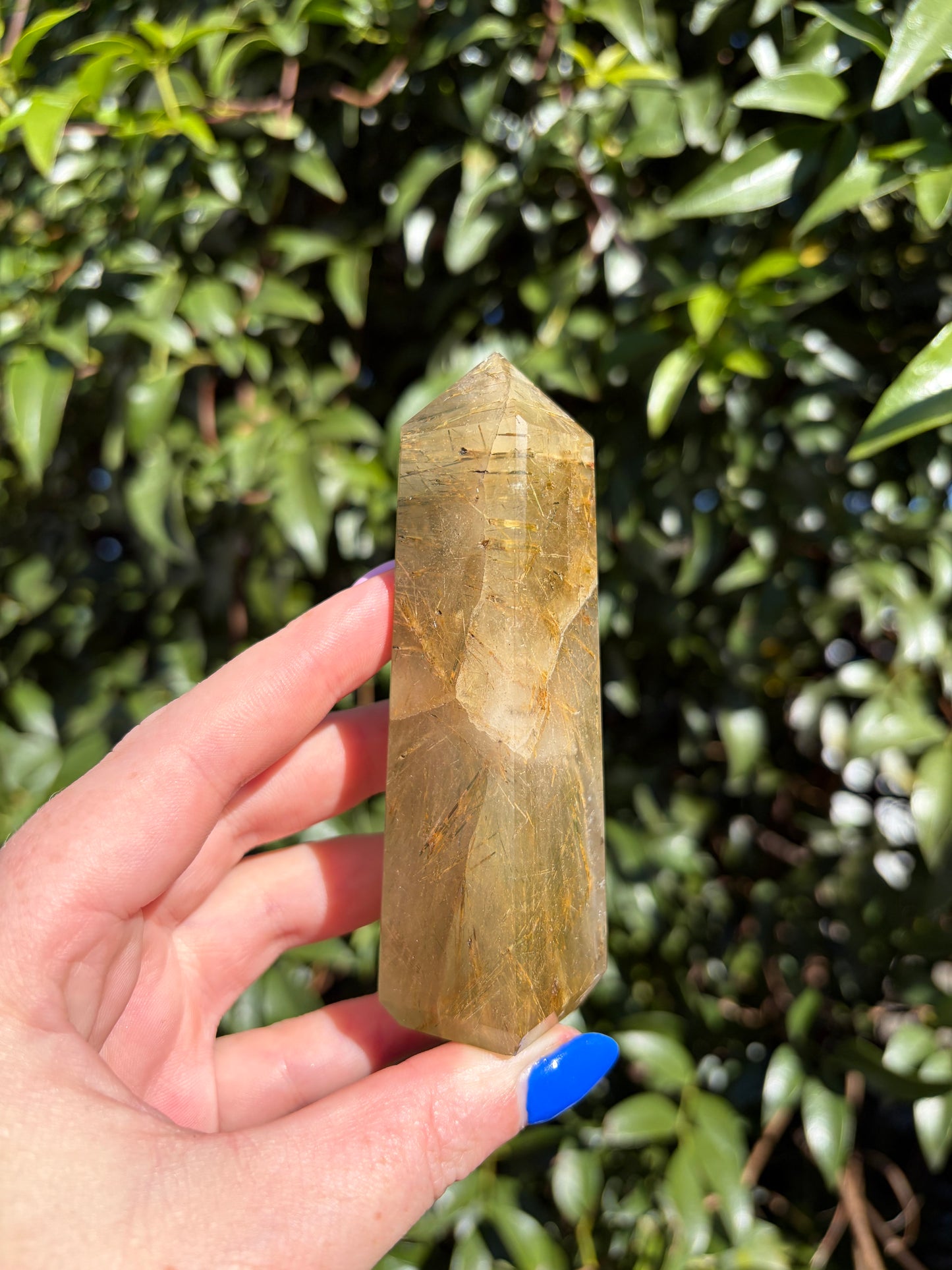 Rutilated Quartz Polished Point J