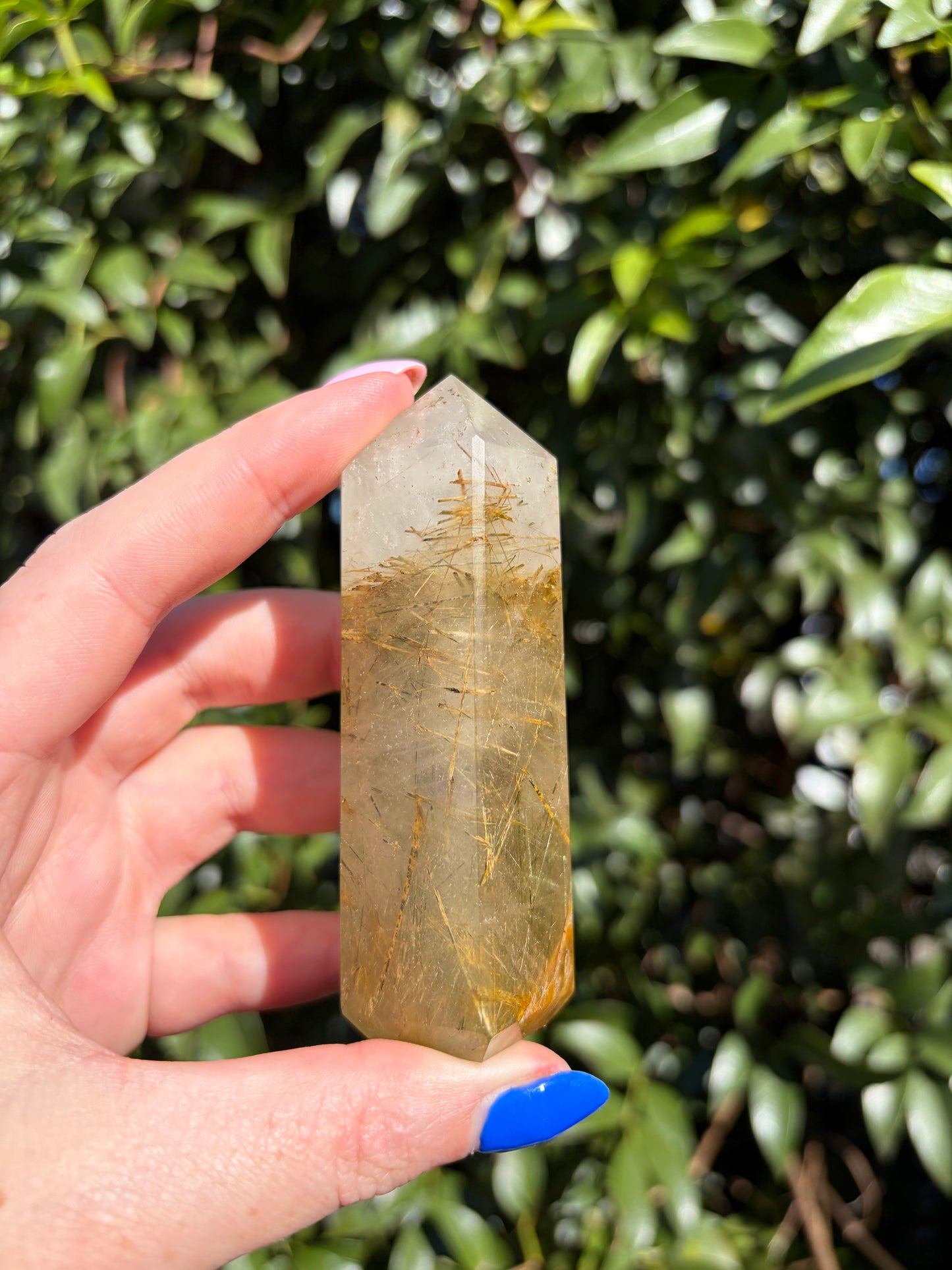 Rutilated Quartz Polished Point M