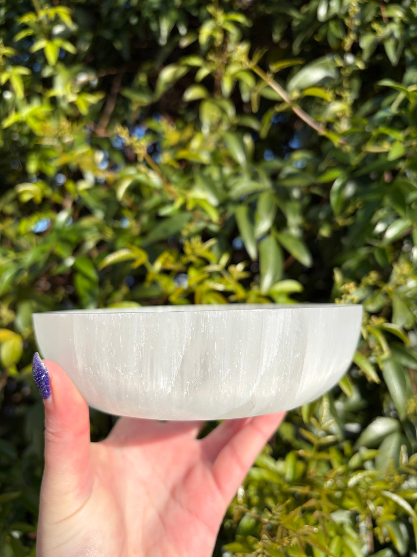 Selenite Round Charging Bowl Large