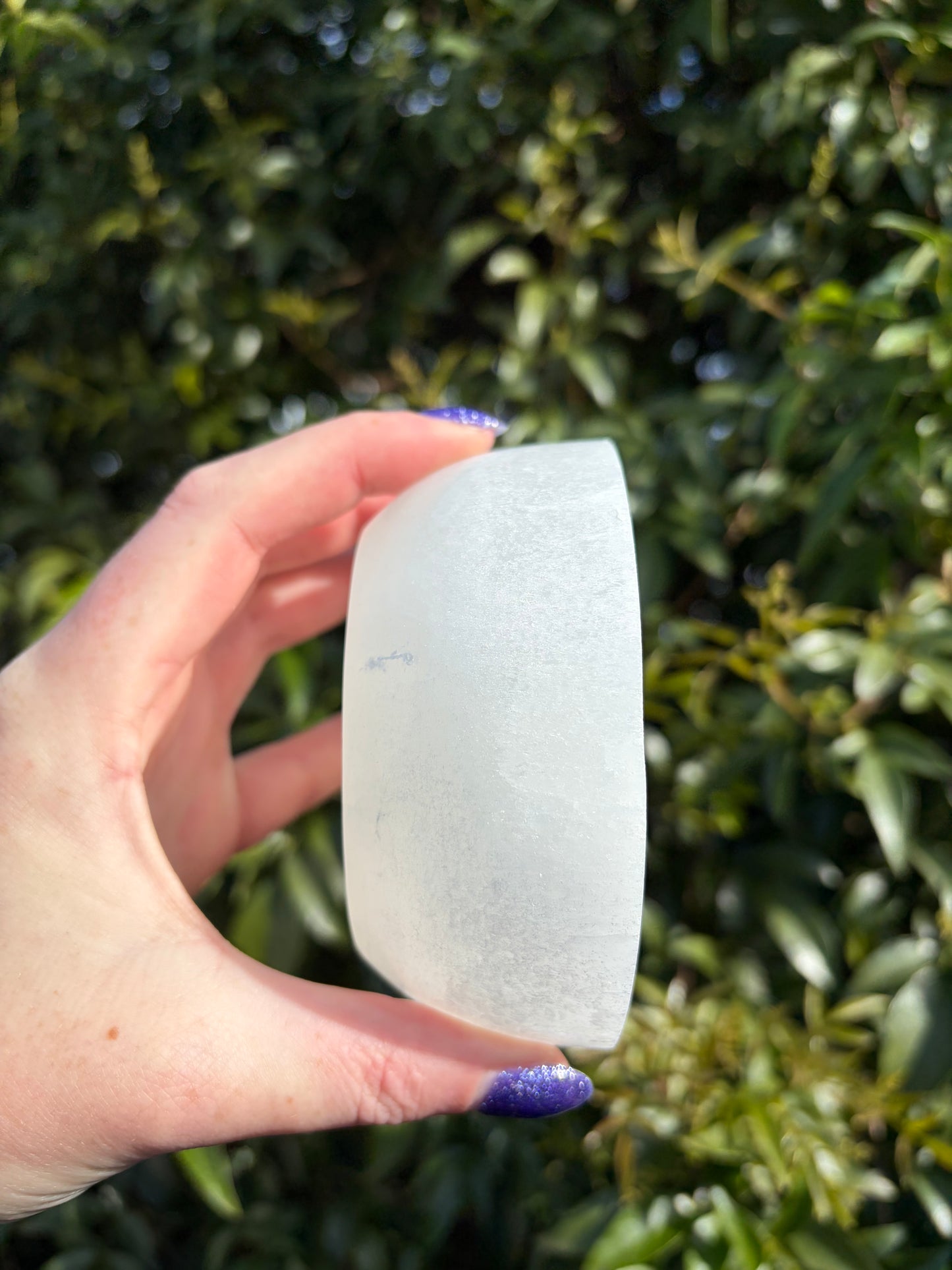 Selenite Round Charging Bowl Medium