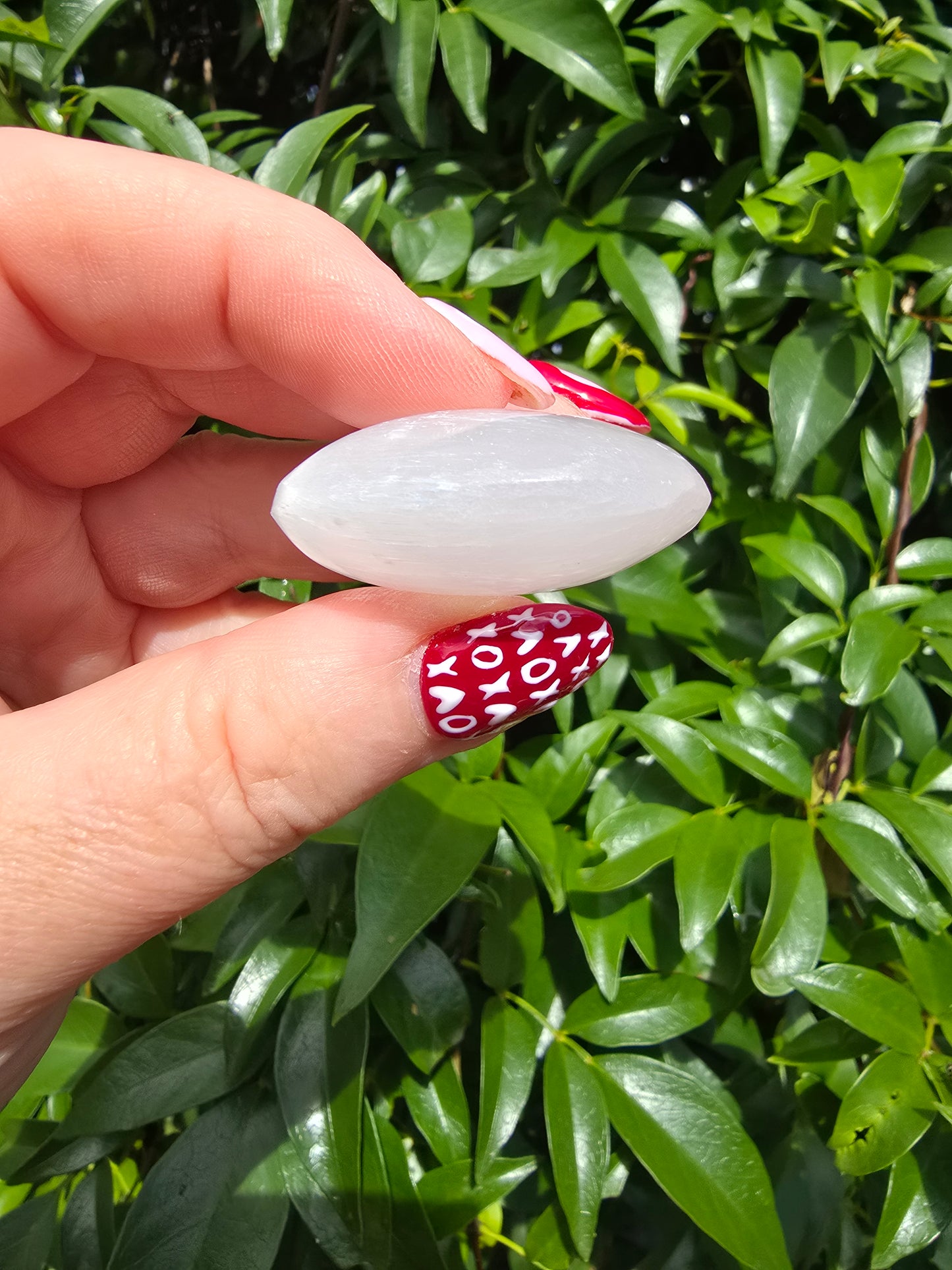 Selenite Mini Palm Stone | TRUST