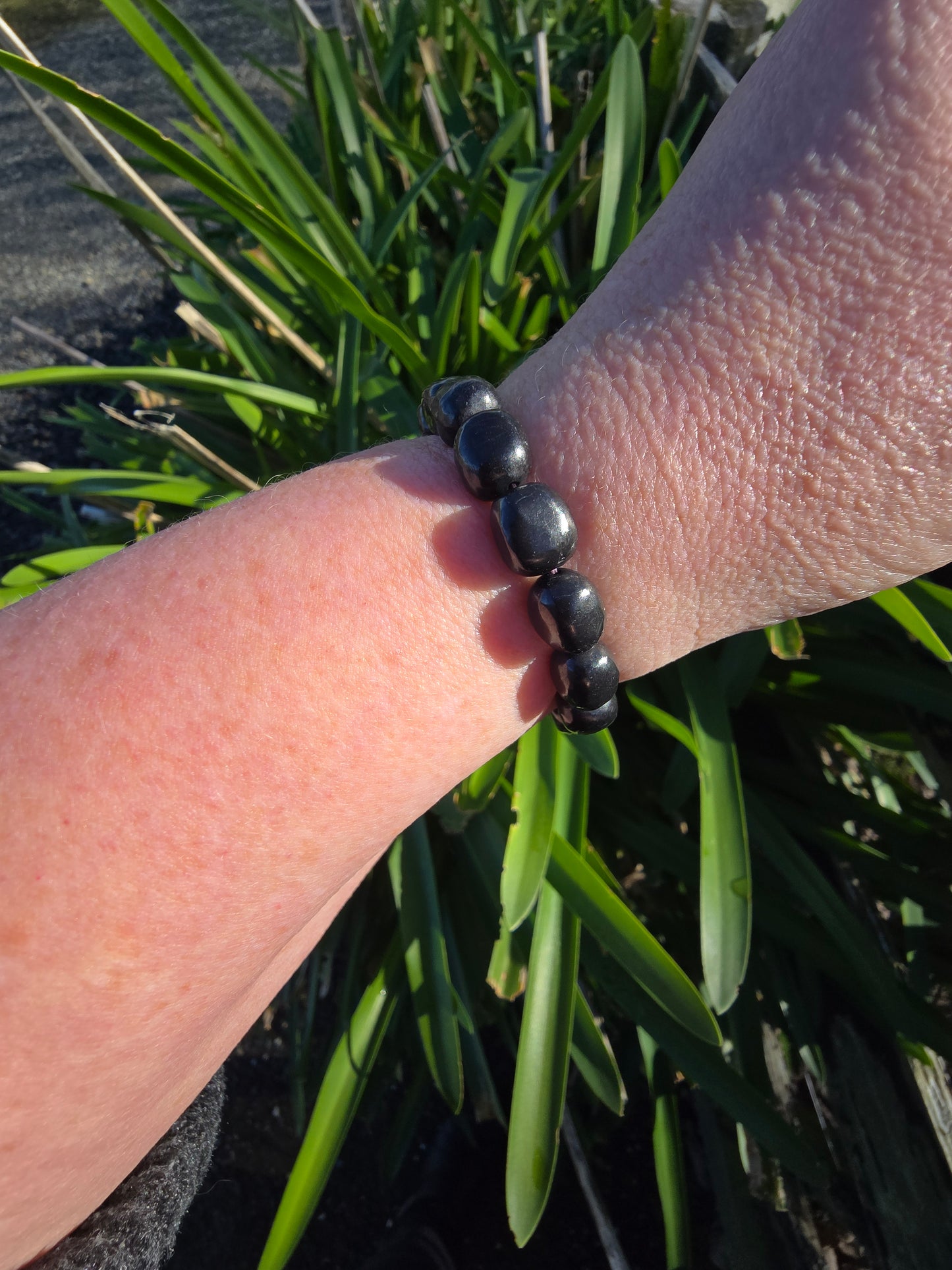 Shungite | Nugget Bead Bracelet 8mm