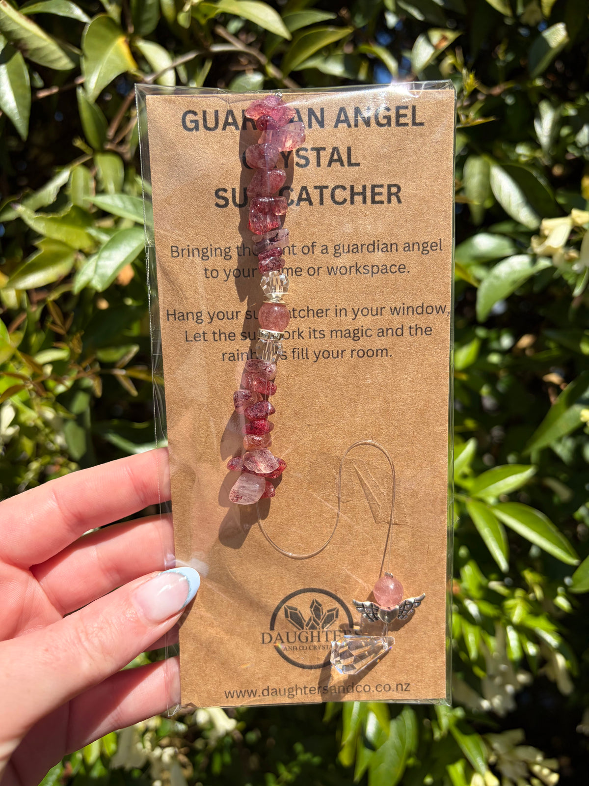 Strawberry Quartz | Guardian Angel Sun Catcher B