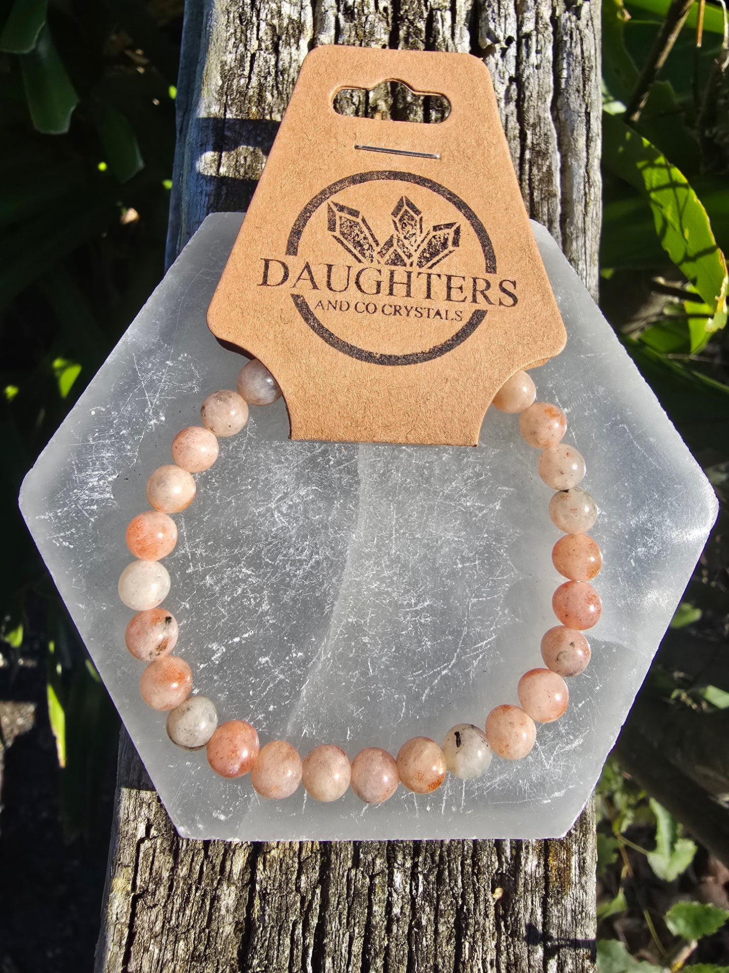 Sunstone | Small Round Bead Bracelet