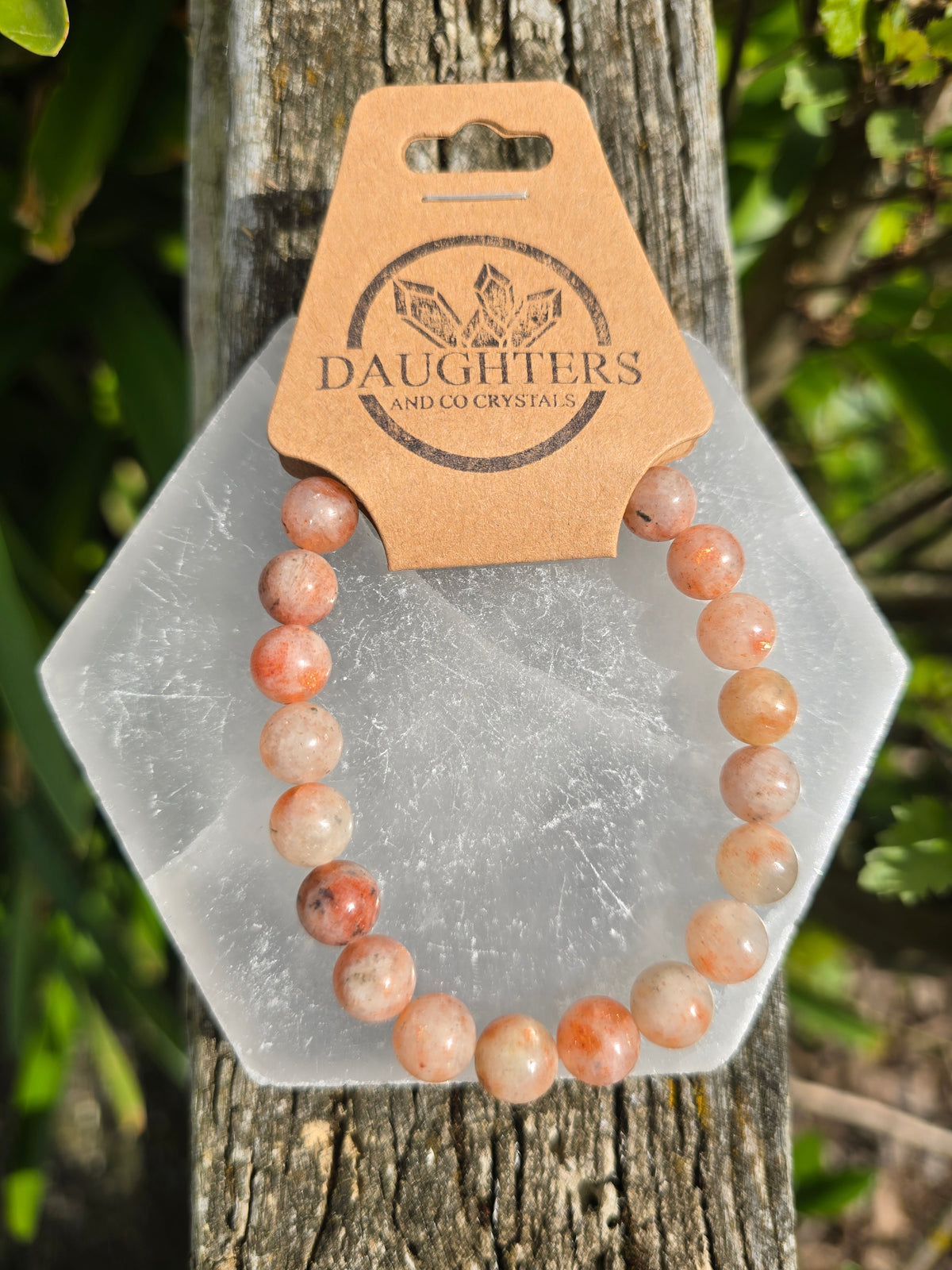 Sunstone | Round Bead Bracelet 8 mm