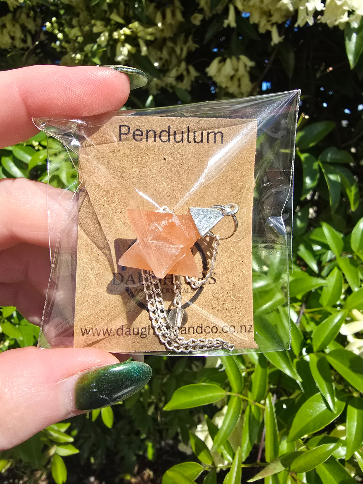 Sunstone Merkaba Pendulum