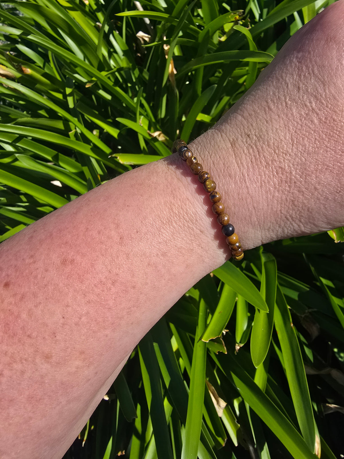Tigers Eye | Round Bead Bracelet 4 mm