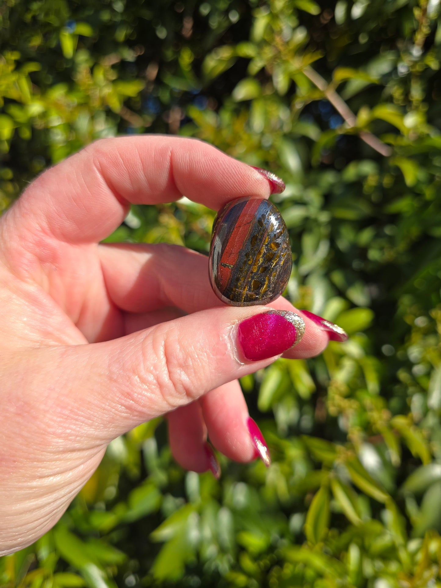 Tigers Iron Tumbled Stone