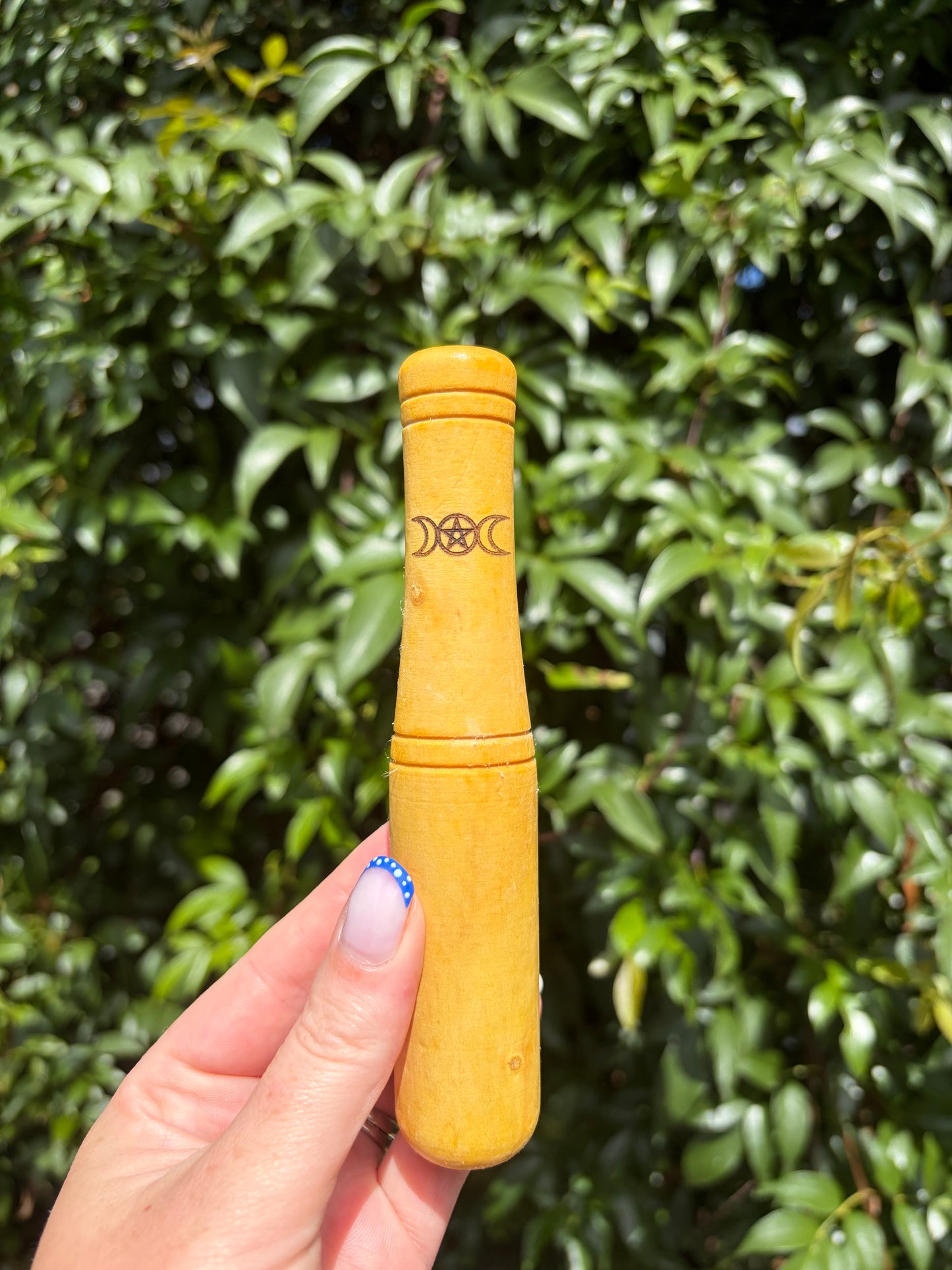 Wooden Moon Phase Pestle & Mortar