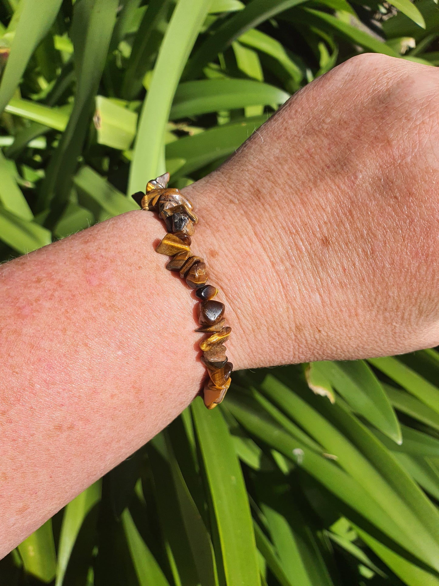 Tigers Eye | Crystal Chip Bracelet