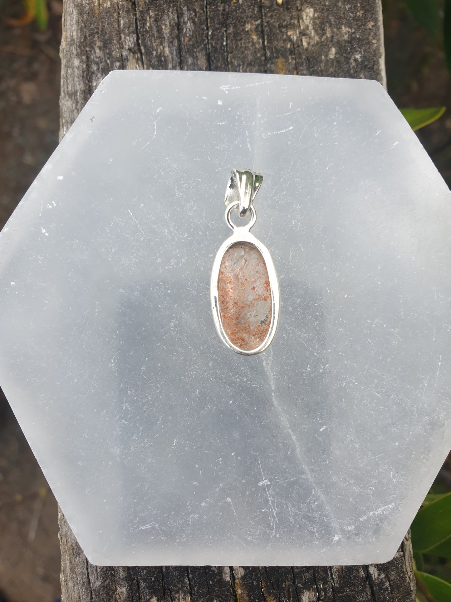 Sunstone | Polished Sterling Silver Pendant A