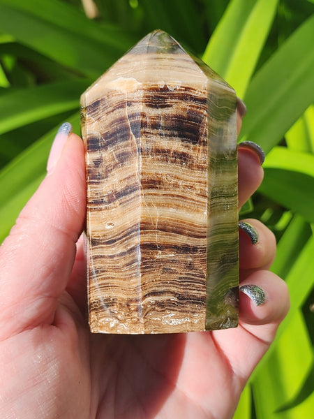Chocolate Calcite Point