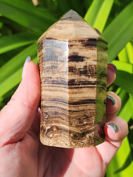 Chocolate Calcite Point