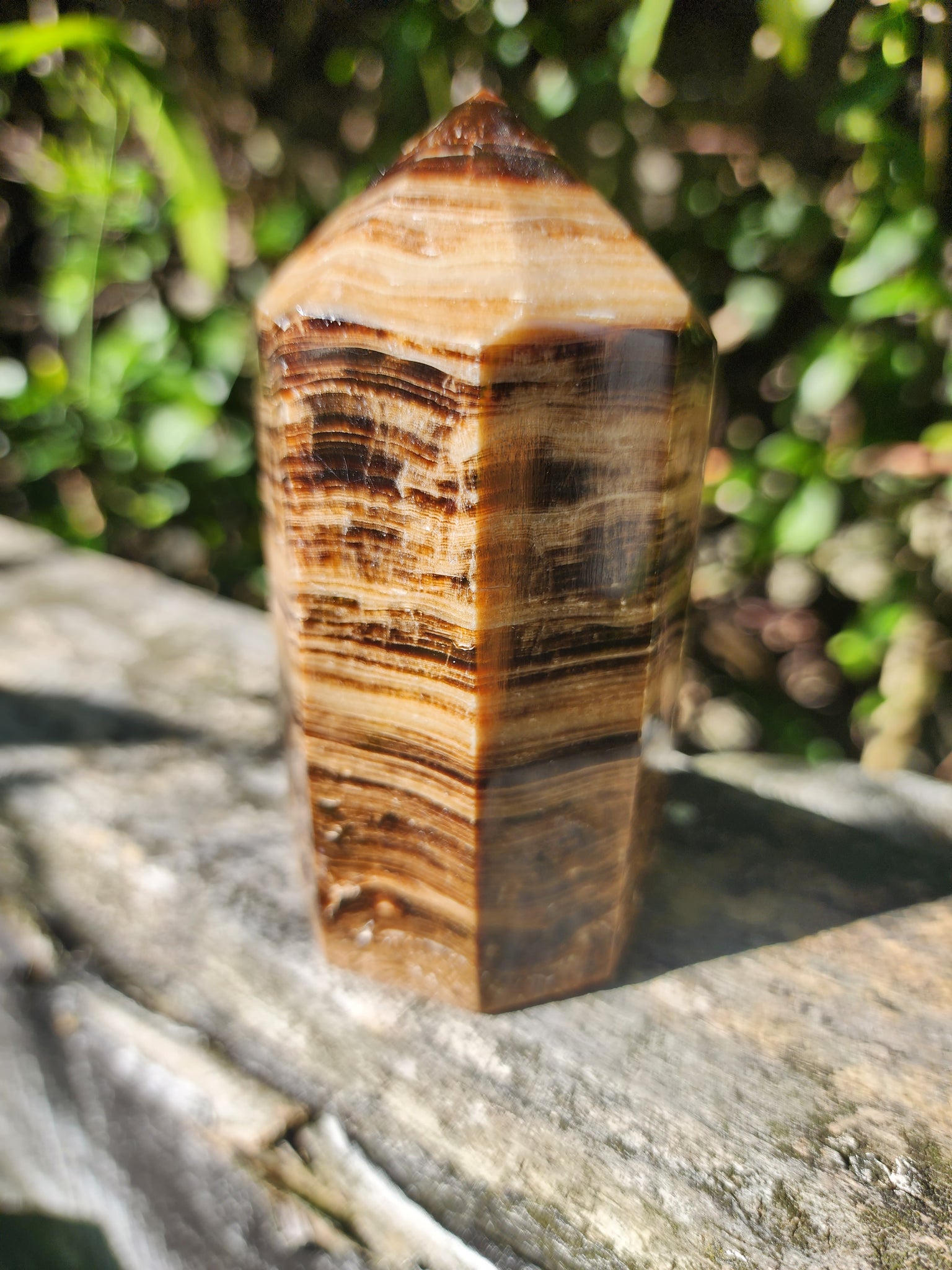 Chocolate Calcite Point