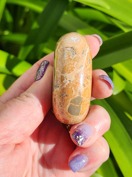 Leopardskin Jasper Palm Stone B