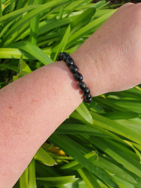 Golden Sheen Obsidian Nugget Bead Bracelet