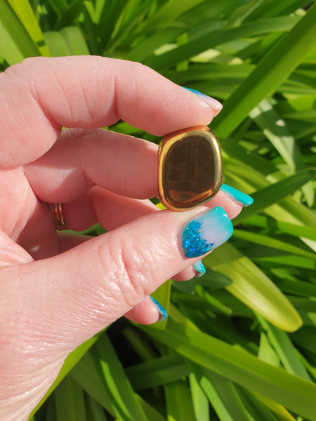 Magnetic Golden Hematite Tumbled Stone