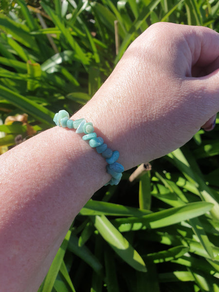 Amazonite Crystal Chip Bracelet