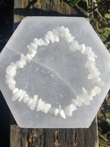 Moonstone Crystal Chip Bracelet
