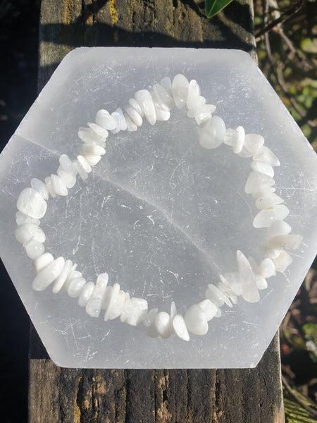 Moonstone Crystal Chip Bracelet