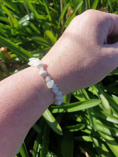 Moonstone Crystal Chip Bracelet