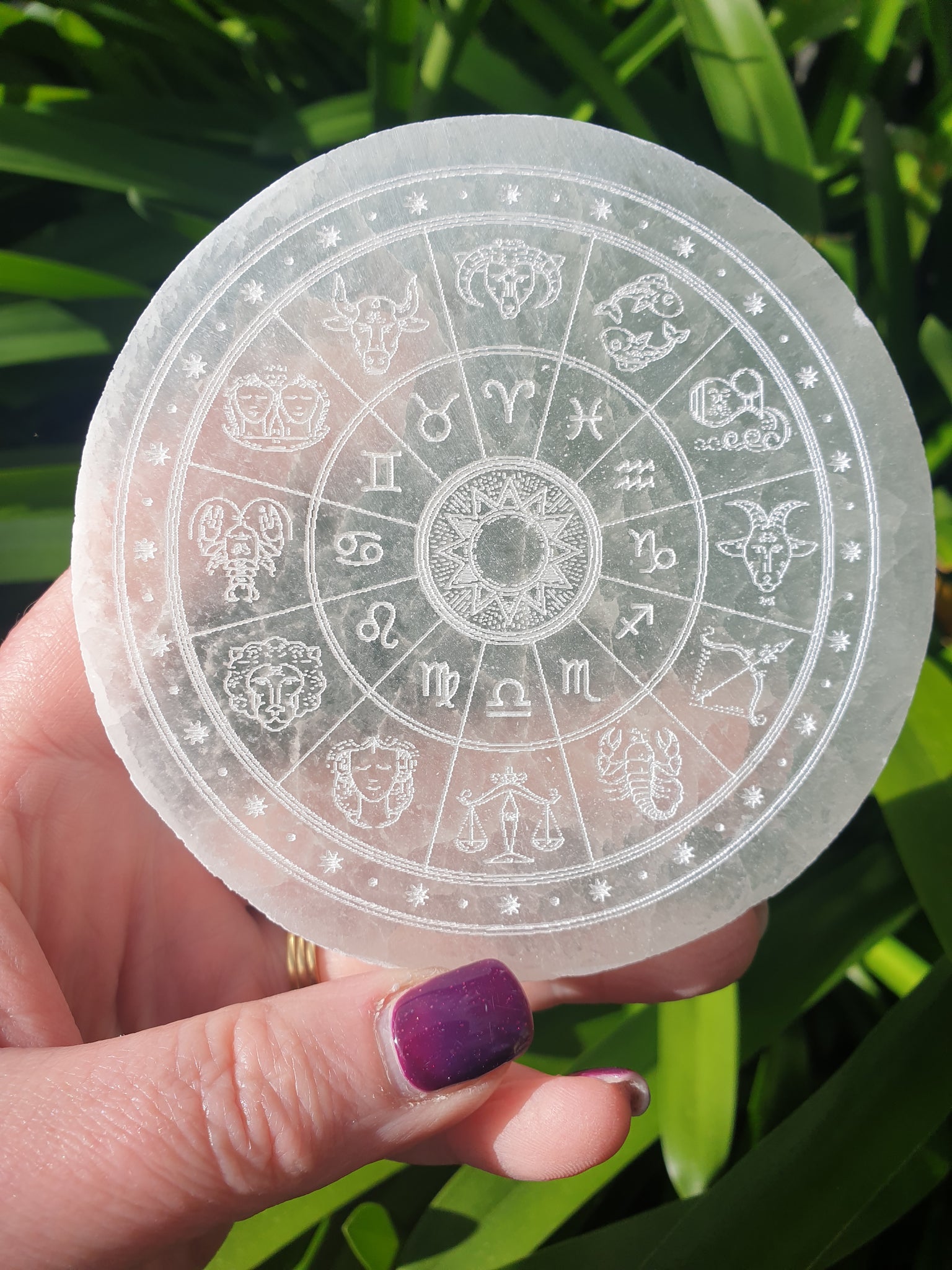 Selenite Zodiac Charging B