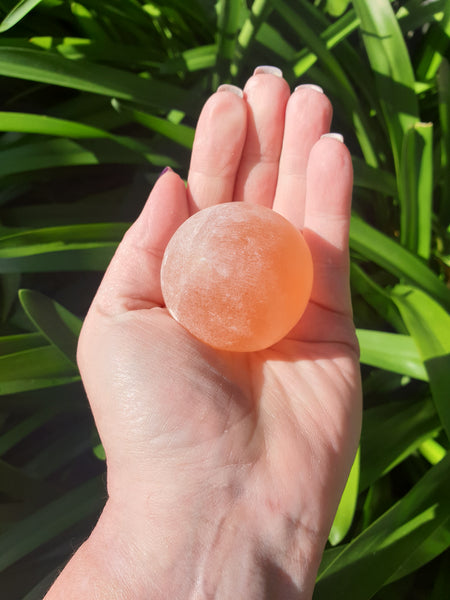 Orange Selenite Sphere Small