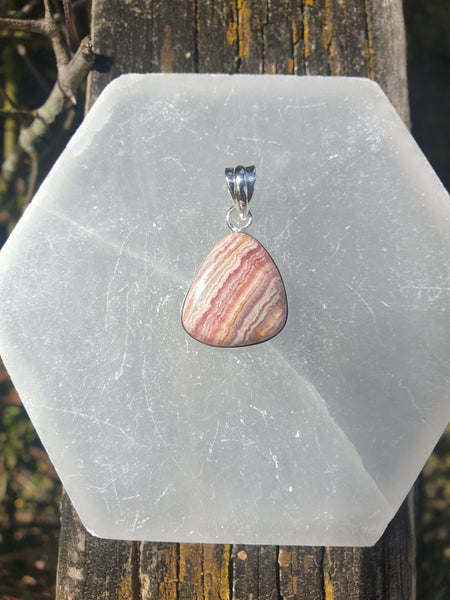 Rhodochrosite | Sterling Silver Pendant D