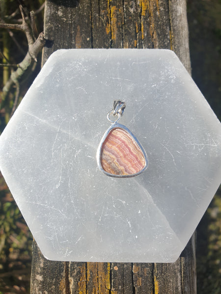 Rhodochrosite | Sterling Silver Pendant D