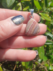 Rhodochrosite | Sterling Silver Pendant D