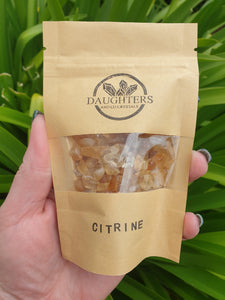 Citrine Crystal Chip 100 gms Bag