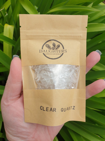 Clear Quartz Crystal Chip 100 gms Bag
