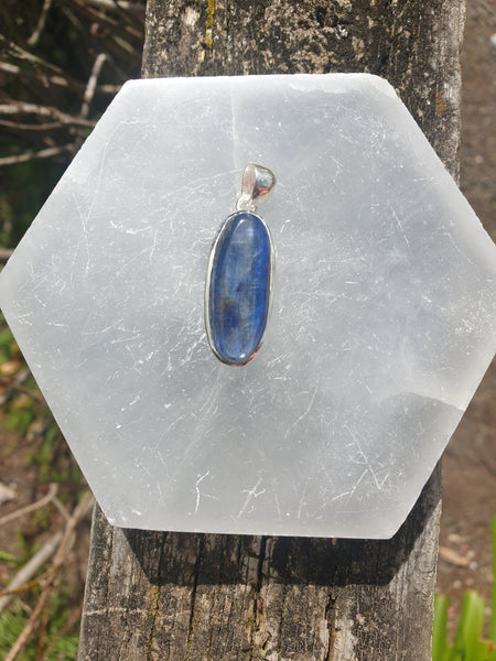 Blue Kyanite | Polished Sterling Silver Pendant G
