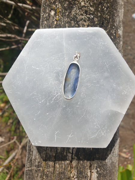 Blue Kyanite | Polished Sterling Silver Pendant G